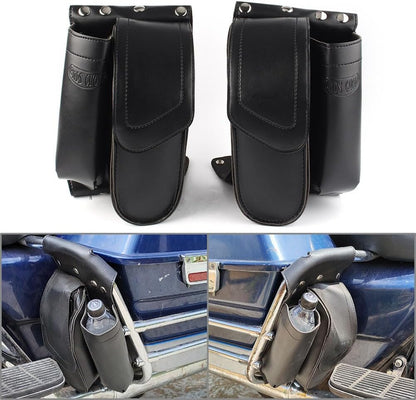 ya 11 9.14 baidi2 x Water Bottle Drink Holder Guard Bag Saddlebag for Harley Touring FLHT FLHR