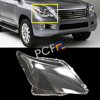 ya 4 8.14 for Lexus LX570 2007~11 Transparent Right Passenger Headlight Lens Cover + Sealant 