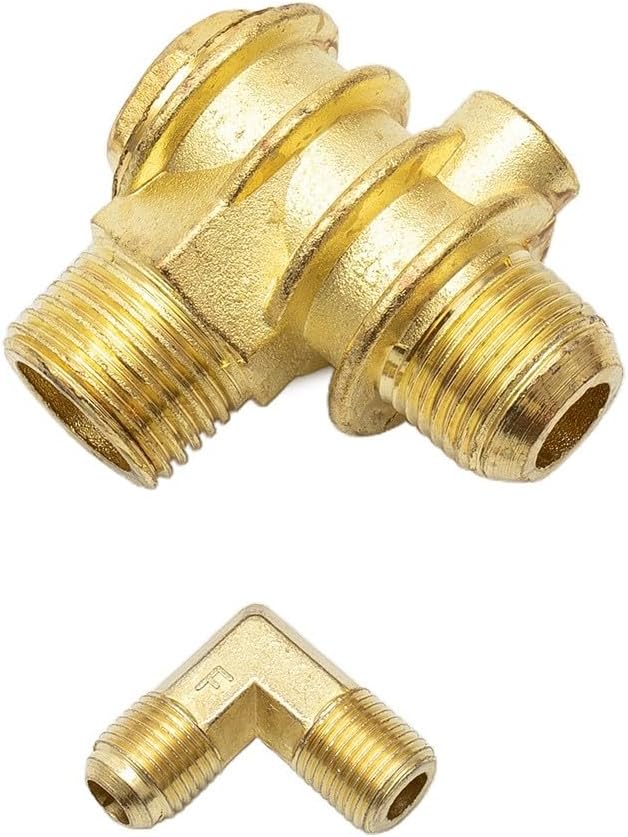 ya 26 10.21 baidi 3-Port Check Valve Brass Male-Threaded Workshop Replacement Air Compressor New