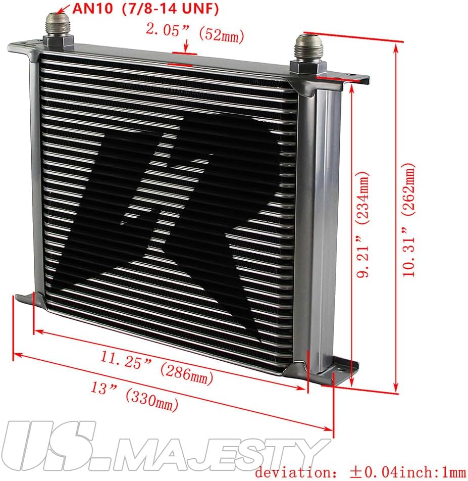 ya 12 10.8 baidi LR 30 Row AN10 Oil cooler w/Bracket+Filter Relocation Adapter Hose Kit Silver