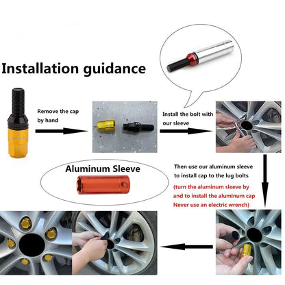 ya 10 9.16 baidi 20x M14x1.5 Wheel Lug Bolt 28mm Shank Cone for SEAT Stud for Most Aftermarket Gold