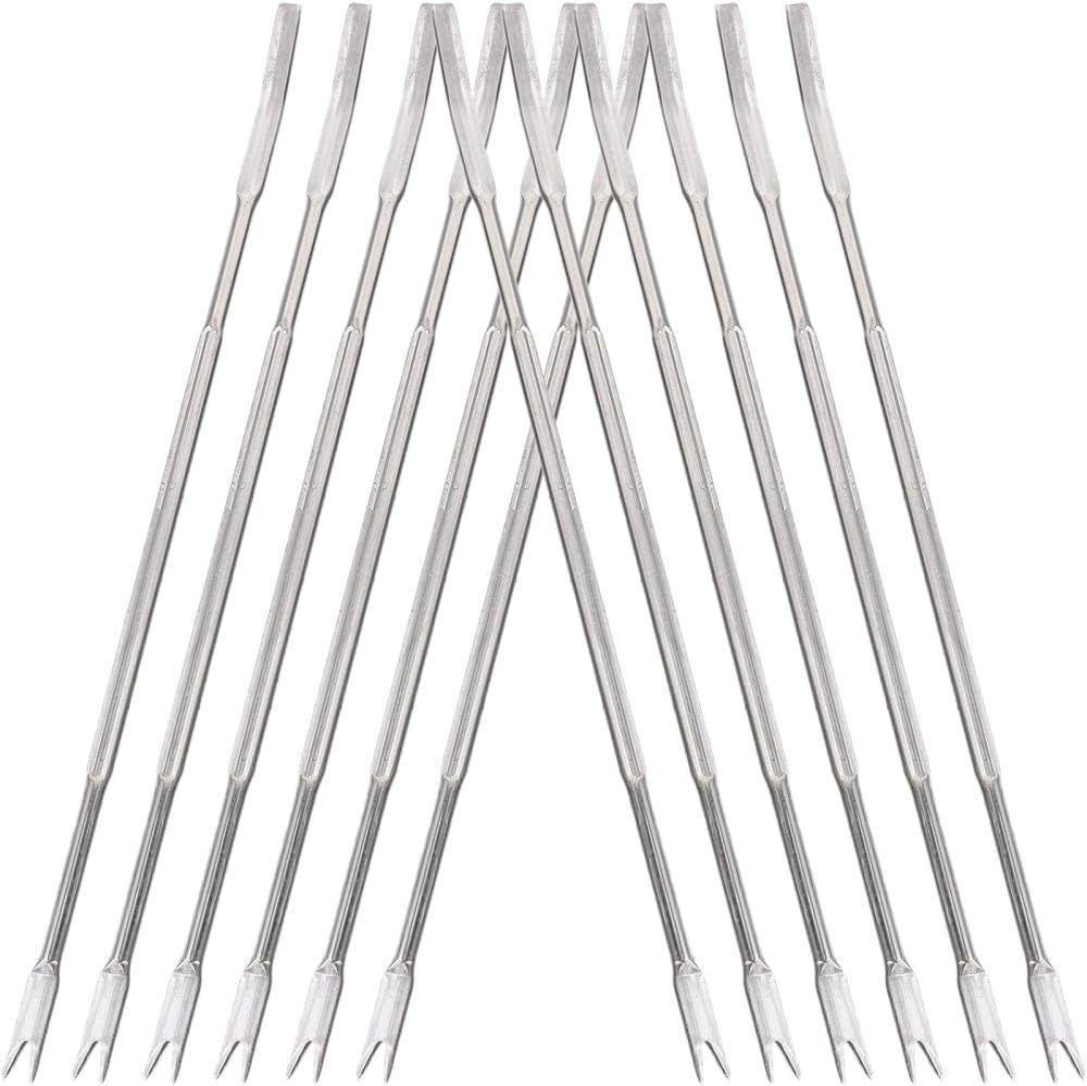 ya 14 9.20 baidi ONZON 12PCS Stainless Steel Shellfish Seafood Forks Nut Picks Seafood Tools-1