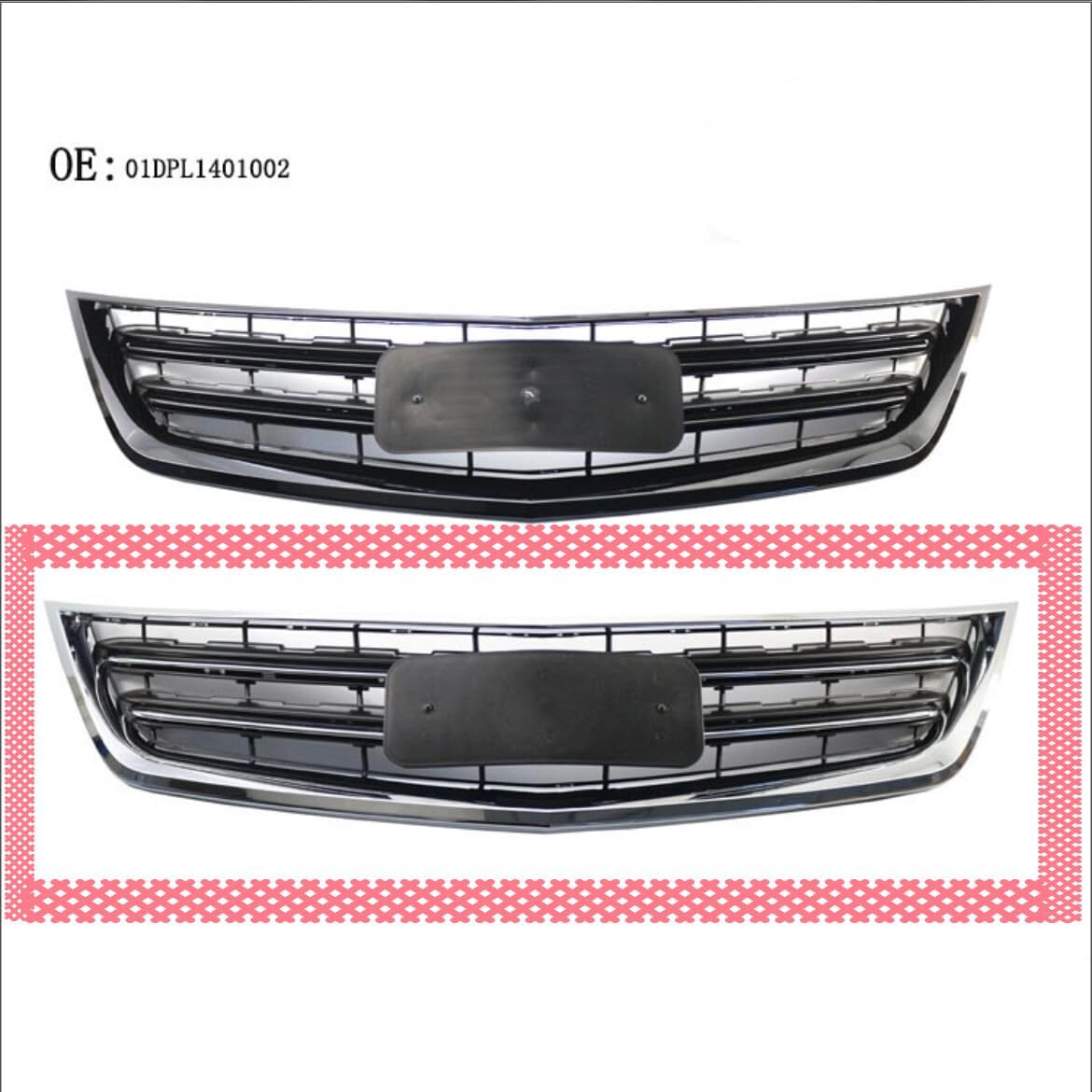 ya 2 8.15 Silver Plating Front Bumper Grille for Chevrolet Impala 2014-2020 2019 2018 2017