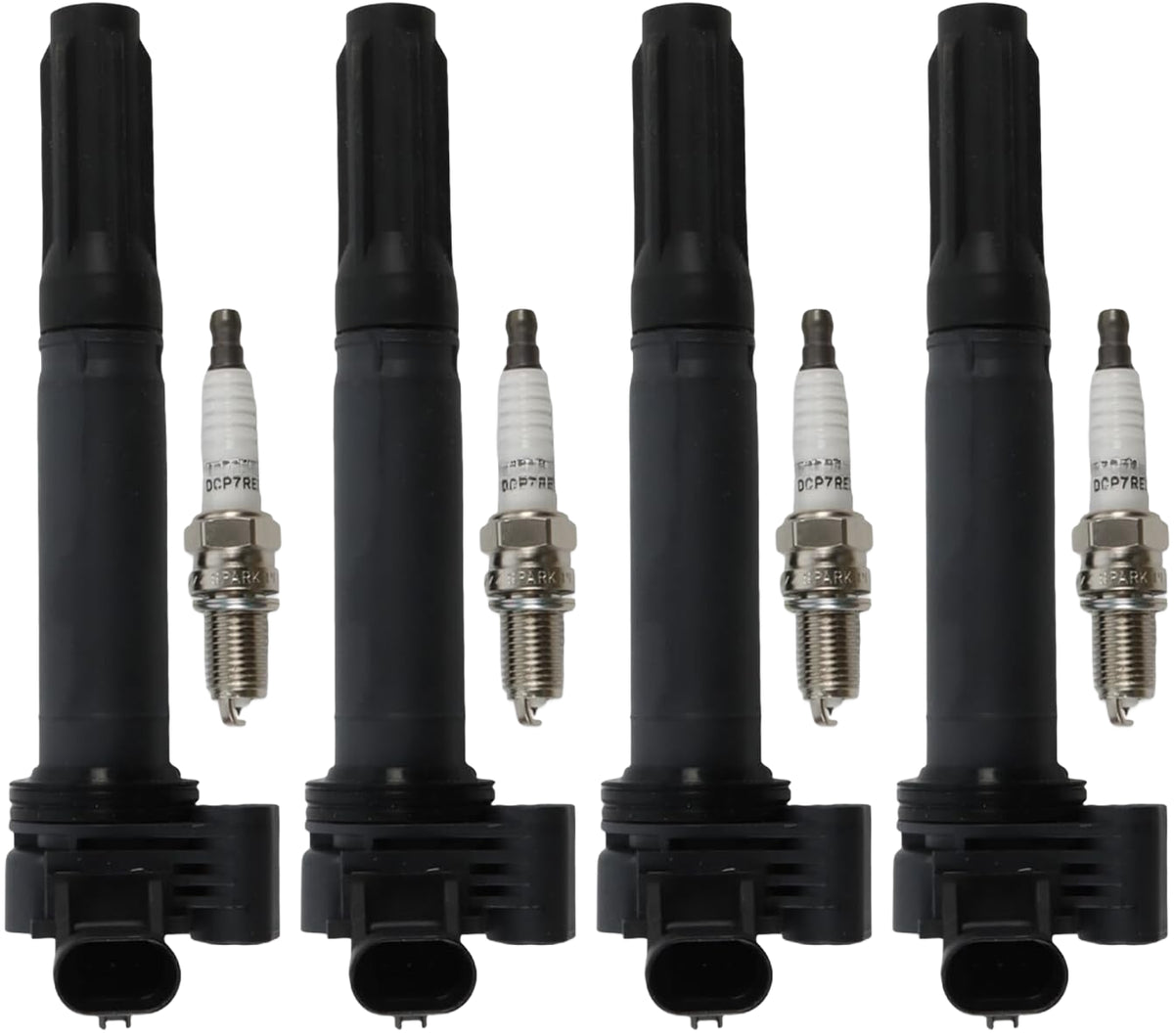 ya 9 10.24 4PCS For 2012 2013 2014 2015 2016 for Fiat 500 1.4L L4 Ignition Coil & 4 Spark Plugs