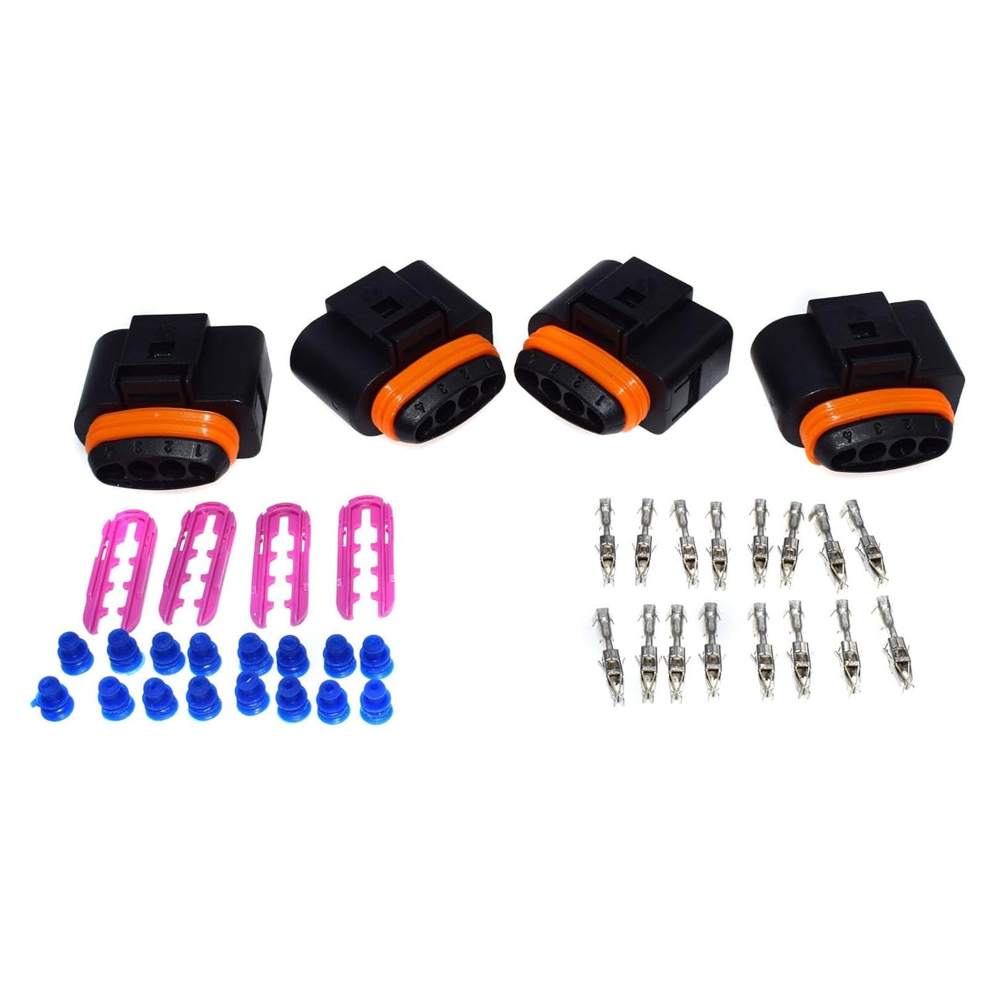 ya 4 8.8 4 Sets of Ignition Coil Connector Repair Plugs Suitable for Audi A4 for VW CC 1J0973724 1J0998724