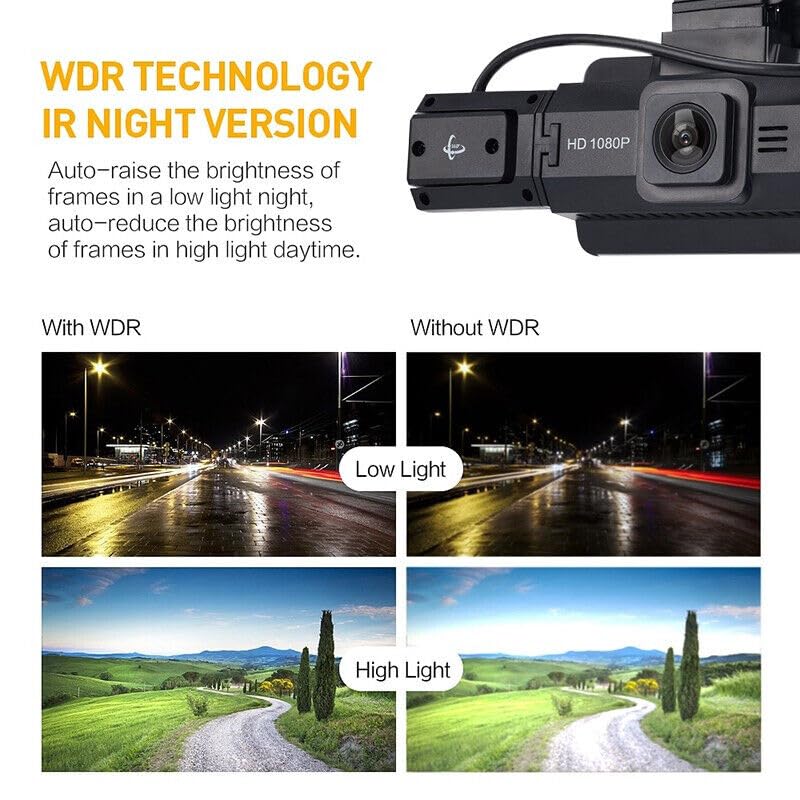 ya 6 8.24 baidi Dual Lens Car DVR Dash Cam Video Recorder 1080P Front and Inside Camera G-Sensor