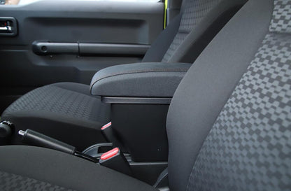 ya 5 8.10 Center Armrest Box Double Layer for Suzuki Jimny 2019-2023 JB64 JB74 Black 1PACK