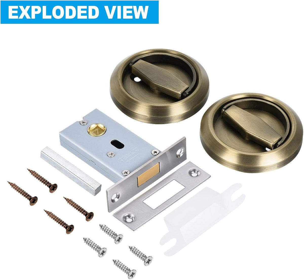 ya 26 10.21 baidi 2 Pack 4.9mm Round essed Pull Handle Knob, Hidden Handle Knob, Bronze