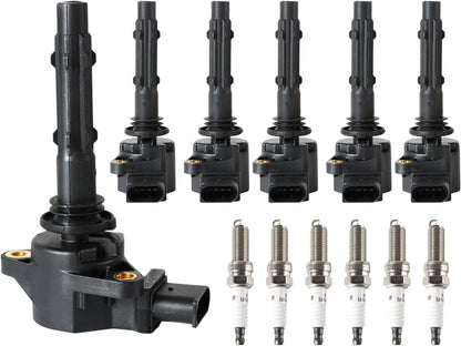 ya 9 10.24 6x Ignition Coils + Iridium Spark Plugs UF535 for Mercedes-benz C250 C280 C230