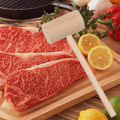 ya 14 9.20 baidi 4Pcs Meat Tenderizer Wooden Pounder Double Sided Tool for Pounding and-1