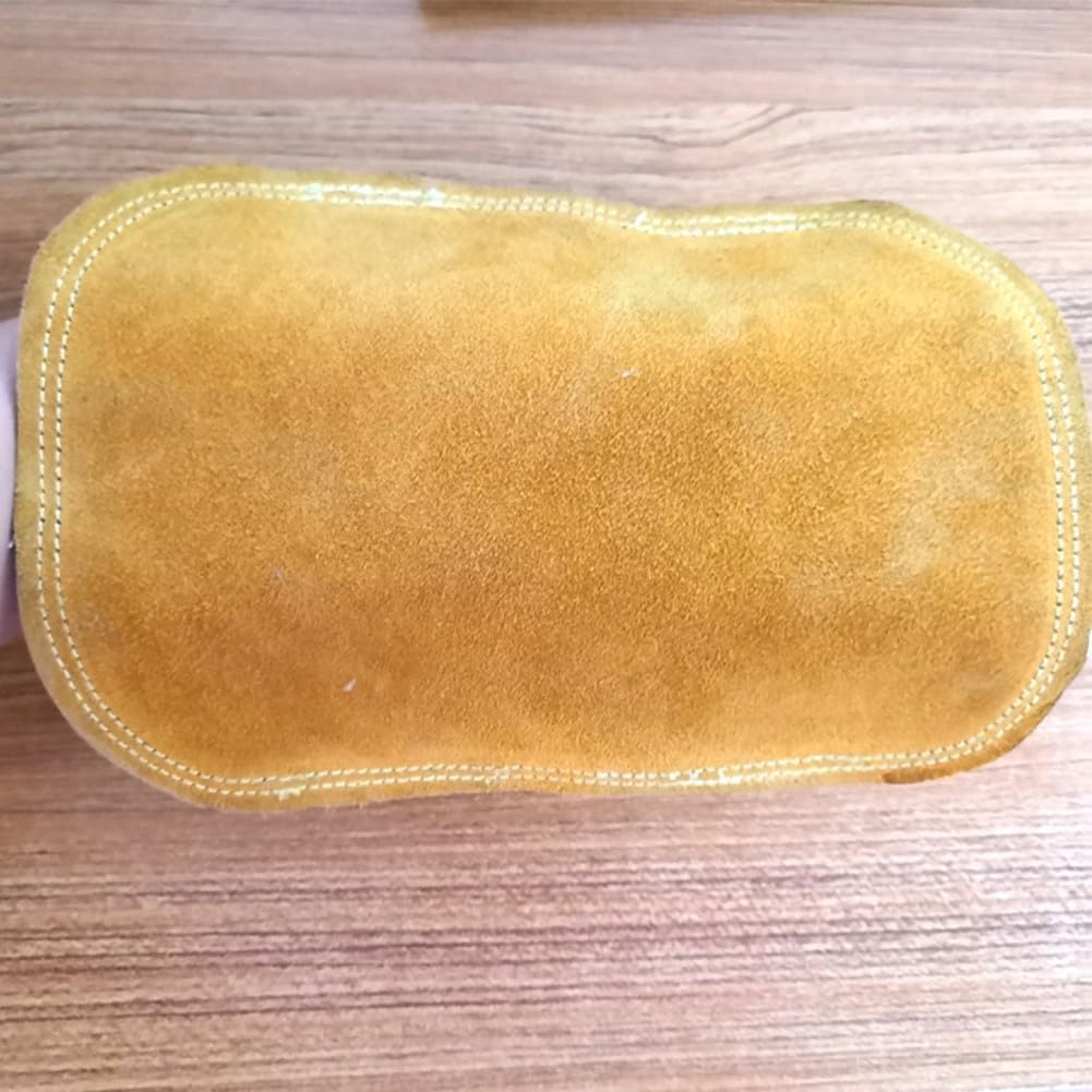 ya 28 10.13 baidi 20 5 by 15cm Welding Hand Shield Heat Resistant Cowhide Aluminum Material