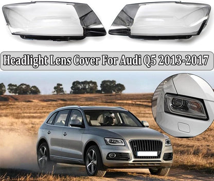ya 4 8.10 Pair Front Headlight Headlamp Lens Cover Shell Left + Right for Audi Q52013-2017