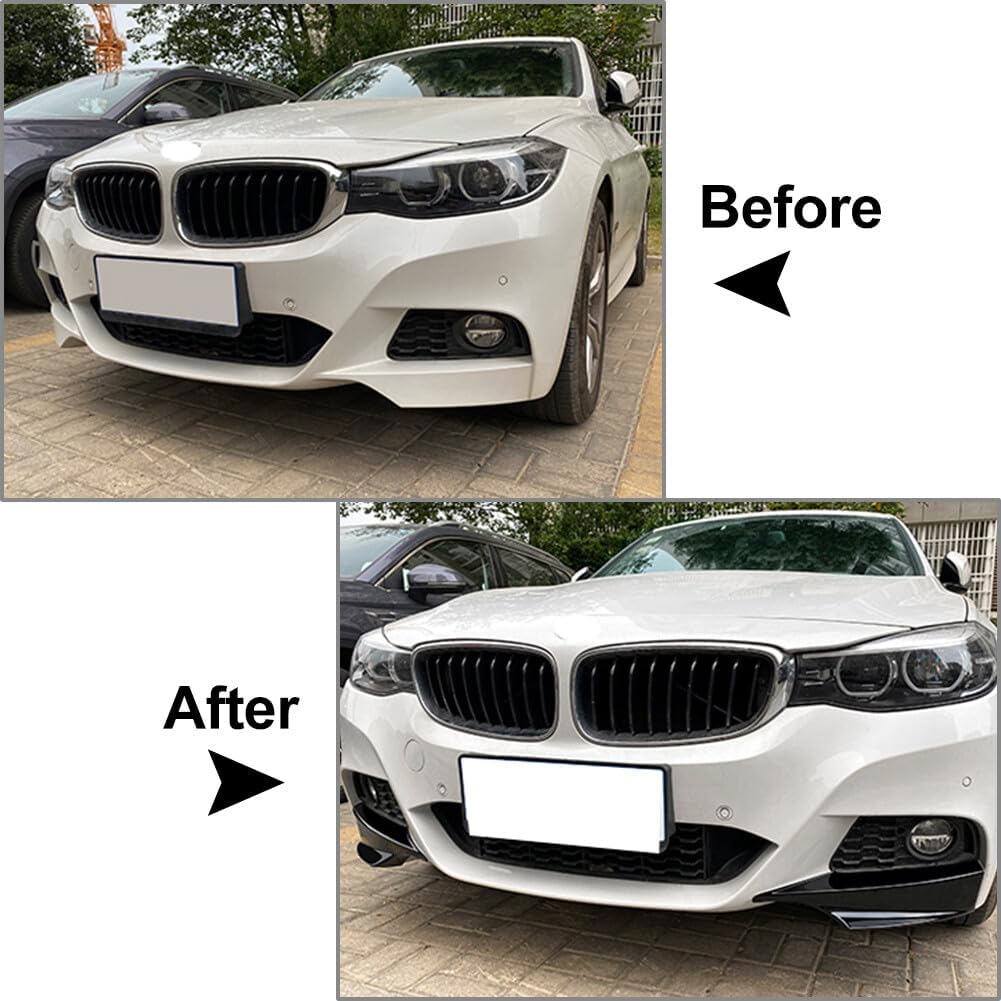 ya 2 8.15 Front Bumper Splitter Lip Canard for BMW 3 Series GT F34 320i 325i M Sport 14-19