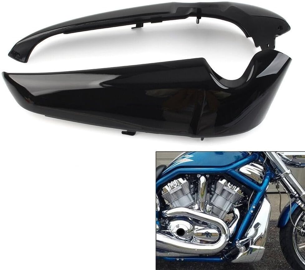 ya 23 10.7 baidi for Harley-Davidson V Rod VROD VRSC 2001-Up 2¢ªRadiator Side Covers shrouds Black