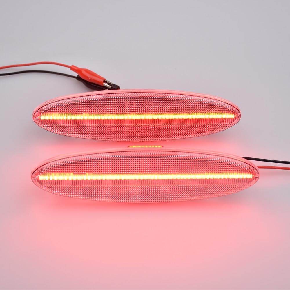 ya 4 8.24 baidi Clear for Chevrolet 03-2011 Corvette C5 Rear LED Fender Side Marker Lights 