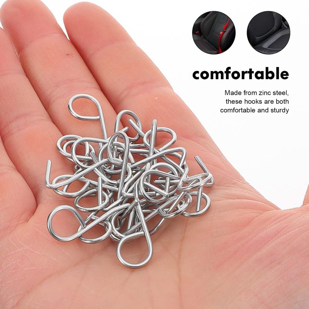 ya 26 10.21 baidi 100 Pcs Metal Hook Car Seat Cover Retainer Hooks Attachment Fixing