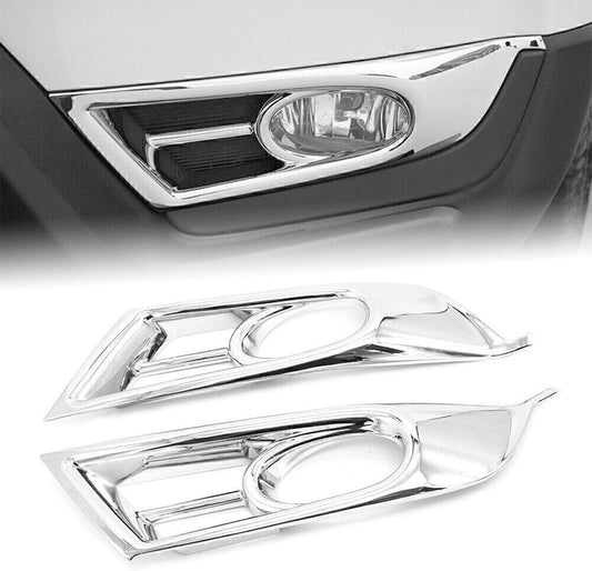 ya 9 10.24 Pair of Chrome Front Fog Light Cover Trim for Honda CRV CR-V 2017 2018