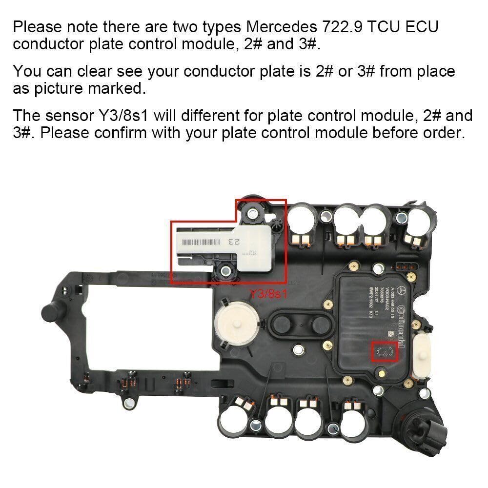 ya 5 8.10 Y3/8s1 Transmission Control Module Sensor Fits Mercedes 7G 722.9 TCU TCM VGS3