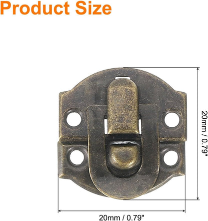 ya 26 10.21 baidi 4Set Retro Toggle Hasp Latch, Billed Iron Latch (20x20mm, Bronze)
