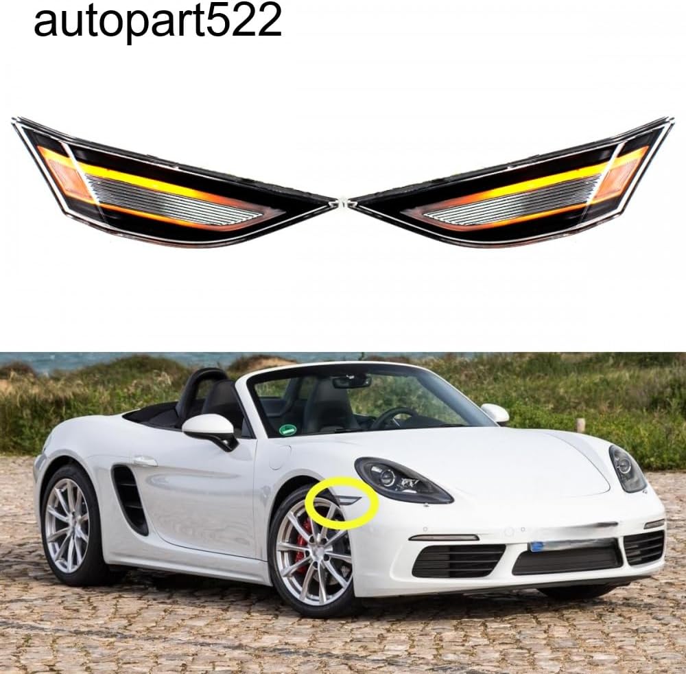 ya 11 9.14 baidiLED Side Marker Lights for Porsche 911 991 Carrera 981 Cayman Boxster 718-