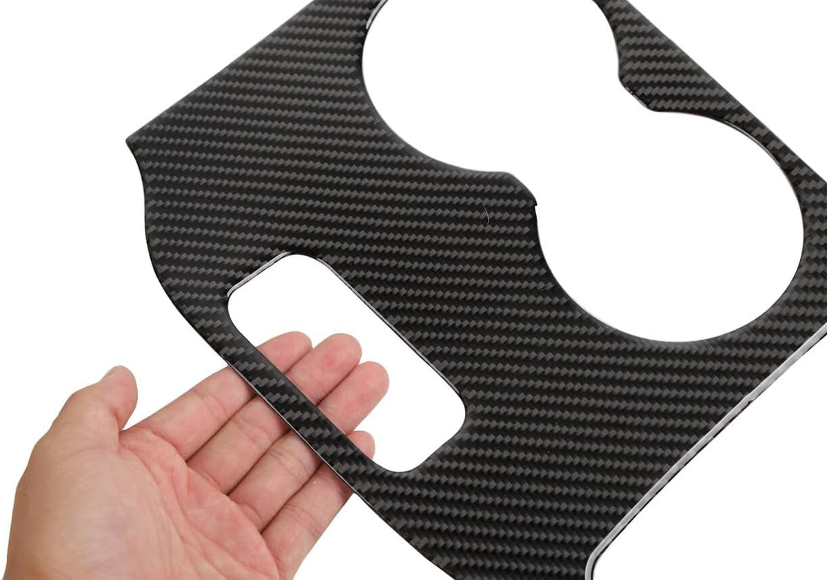 ya 10 9.16 baidi for Jeep for Grand Cherokee 11-22 Carbon Fiber Cup Gear Panel Protector Cover Trim