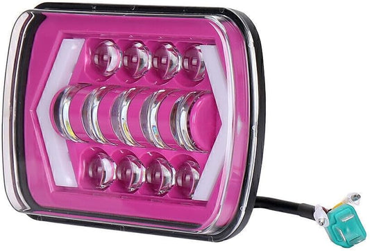 ya 14 9.20 zhengce 7x6 LED Turn Signal Headlight w/DRL Conversion Fit 1984-2001 for Jeep Chero-1