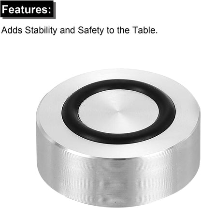 ya 26 10.21 baidi M8 30mm / 1.2 Dia 15mm Aluminum Disc Glass Top Adapter with Rubber Ring 4pcs