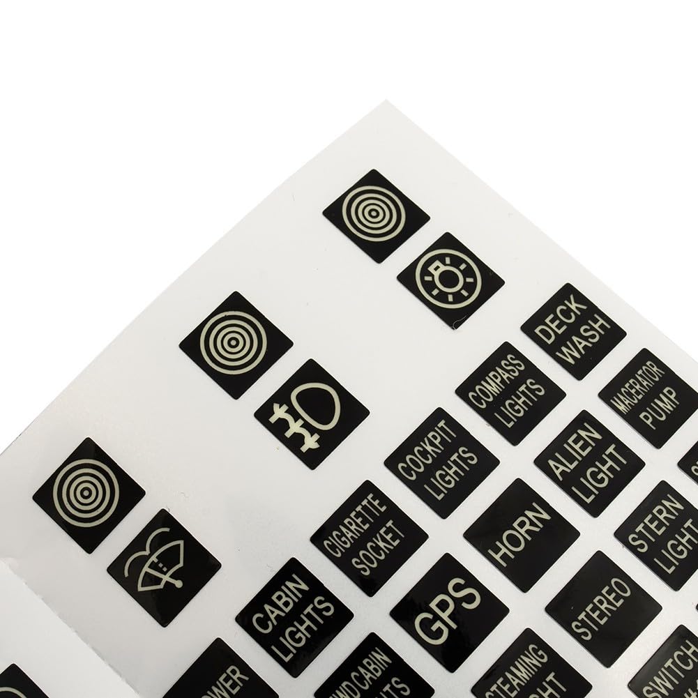 ya 23 10.7 baidi Switch Sticker Labels Decal Label Boat Truck Marine 132pcs Parts Night