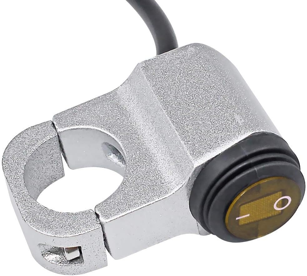 ya 4 8.14 12V 22mm Motorcycle Switch Push Button 10A with Yellow Indicator Light