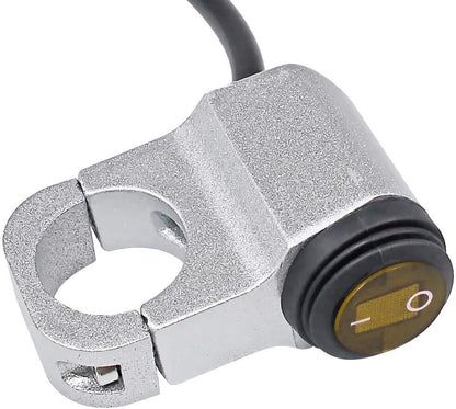 ya 4 8.14 12V 22mm Motorcycle Switch Push Button 10A with Yellow Indicator Light