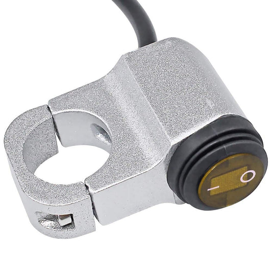 ya 12 10.8 zhengce 12V 22mm Motorcycle Switch Push Button 10A with Yellow Indicator Light