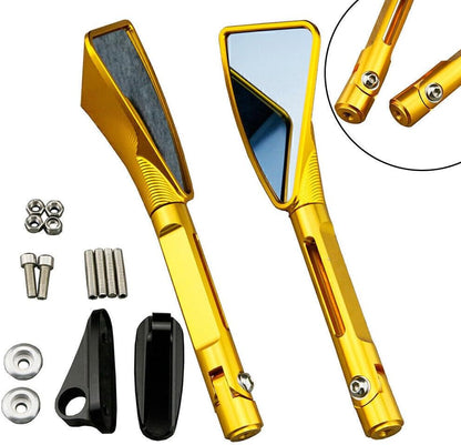 ya 2 8.15 Motorcycle Rearview Side Mirrors Fit for Suzuki GSXR1000 05-11 & GSXR600 06-12 Gold