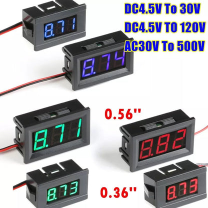 ya 16 10.20 baidi for Mini Digital Voltmeter 4.5-30V DC Panel Meter for Electric Vehicles -