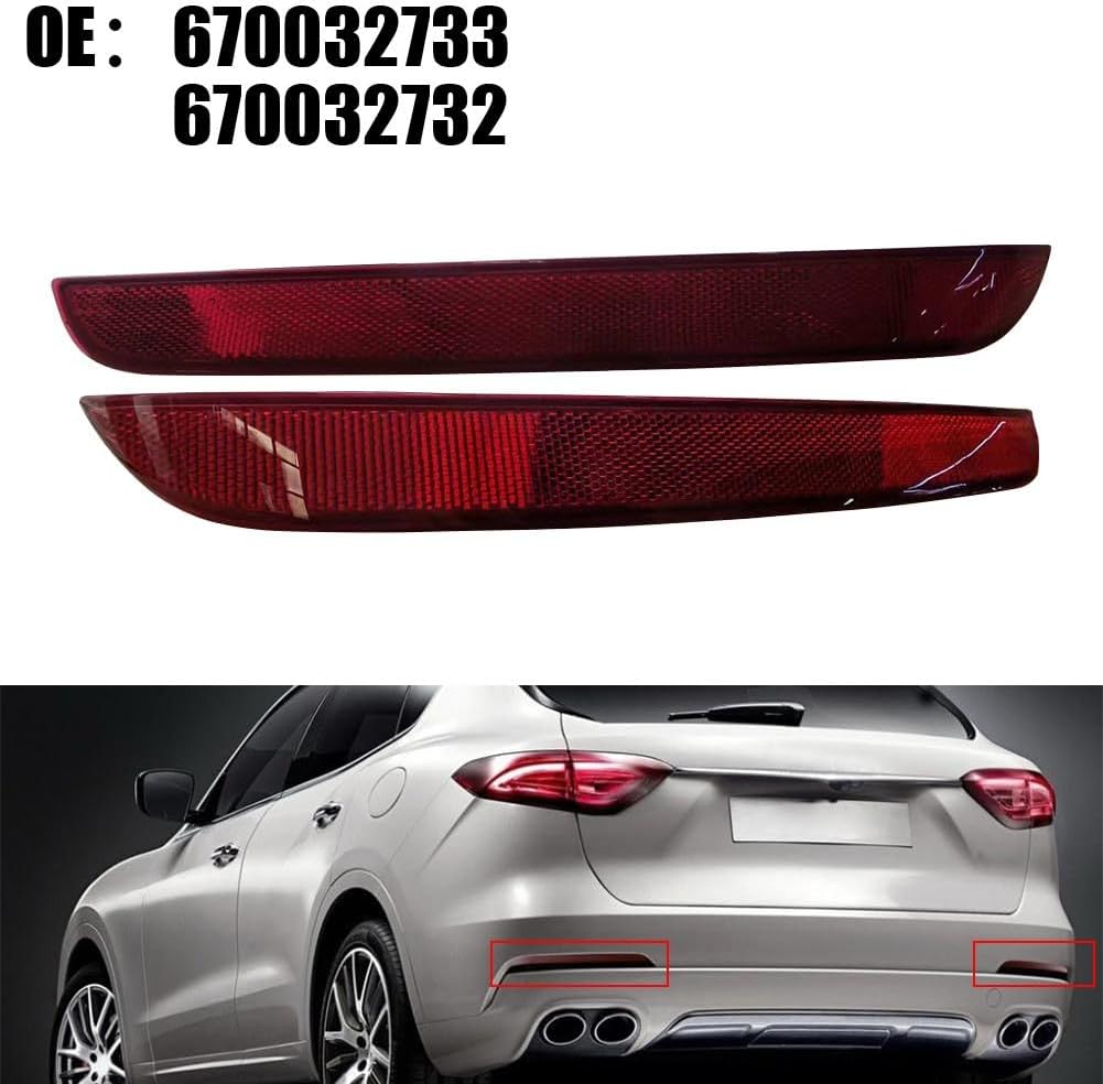 ya 4 8.14 for for Maserati for Levante 2017-2020 Car Rear Bumper Lights Reflector Fog