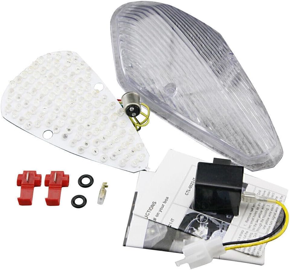 ya 5 8.24 baidi Tail light+Turn Signals for Honda VTX1300 REYRO VTX1800 REYRO 02-08 1800T clear