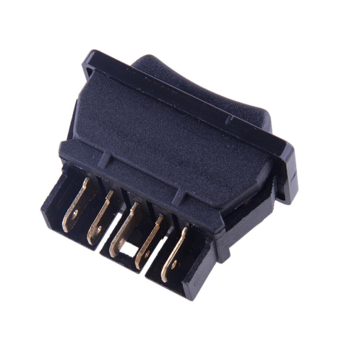 ya 6 8.14 4 Pack Blue Light Car Power Window Rocker Switch Door Lock Button 5 Pin DC 12V 