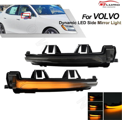 ya 4 8.10 2pcs for Volvo XC/S/V 40/60/90 Sequential LED Side Mirror Turn Signal Light Smoked 