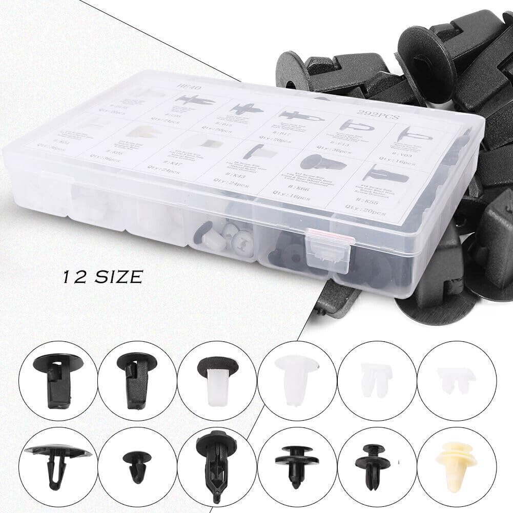 ya 6 8.24 baidi 292x Car Body Clips Plastic Push Pin Fender Bumper Fasteners Rivet Screwdriver