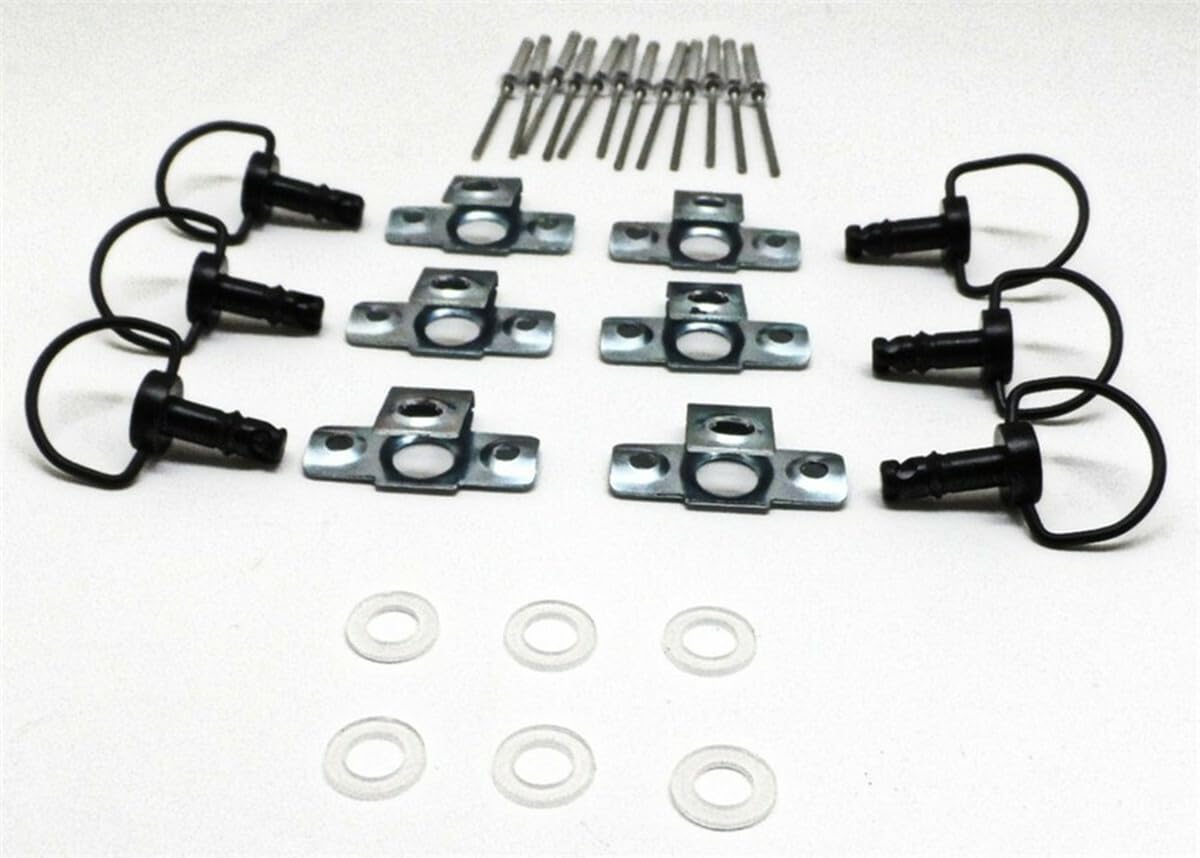 ya 6 8.24 baidi 10 Set 1/4 Turn Fairing Race Fasteners Turn Quick Release D-Ring 17mm Accessory