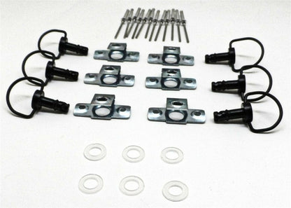 ya 6 8.24 baidi 10 Set 1/4 Turn Fairing Race Fasteners Turn Quick Release D-Ring 17mm Accessory