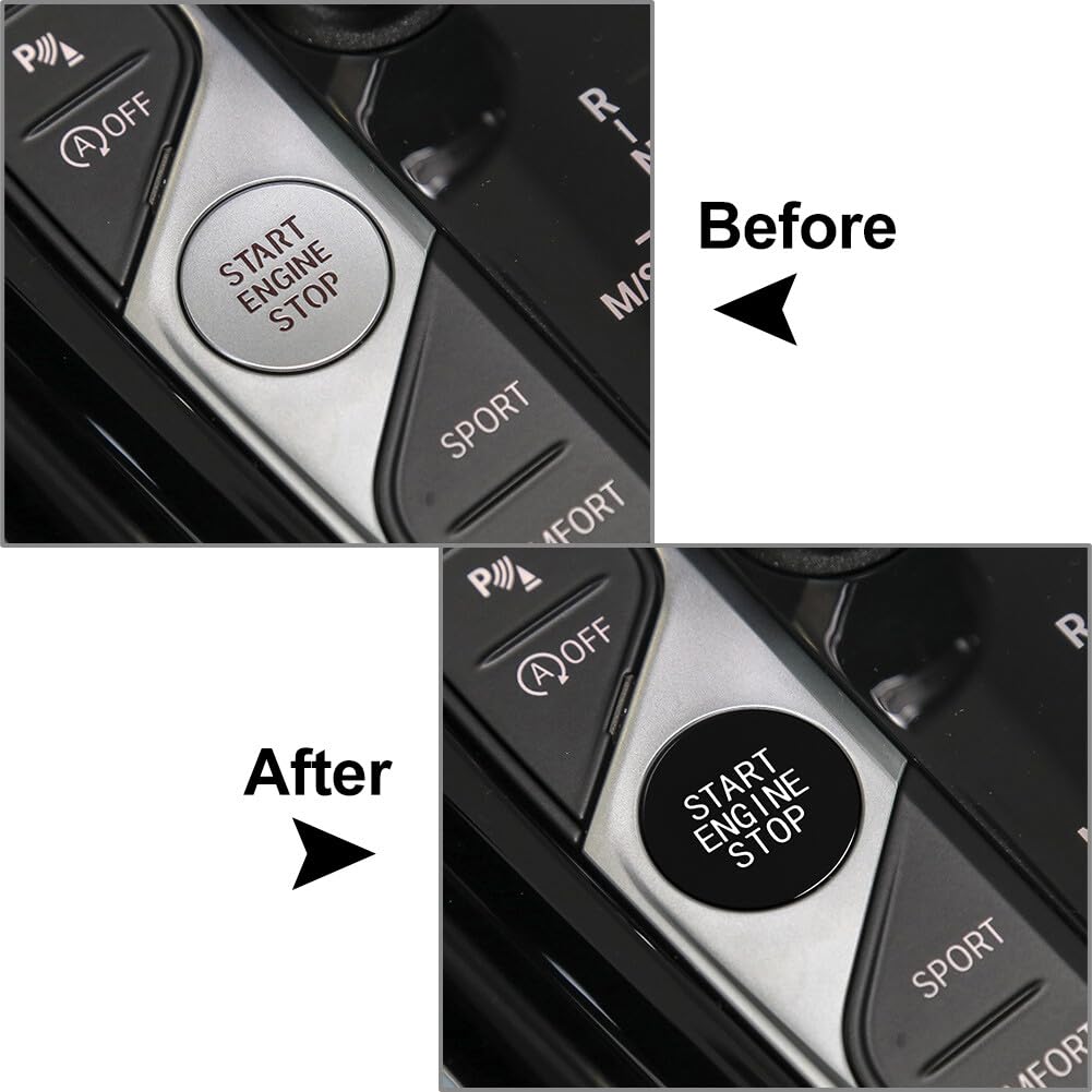 ya 4 8.8 Black Car Engine Start Stop Button Switch Cover Trim for BMW 3 8 X Series