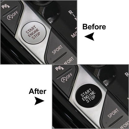ya 4 8.8 Black Car Engine Start Stop Button Switch Cover Trim for BMW 3 8 X Series
