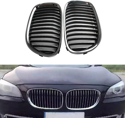 ya 2 8.15 Pair Front Bumper Grille Chrome for 09-14 for BMW 7-Series 51117184151 & 51117184152