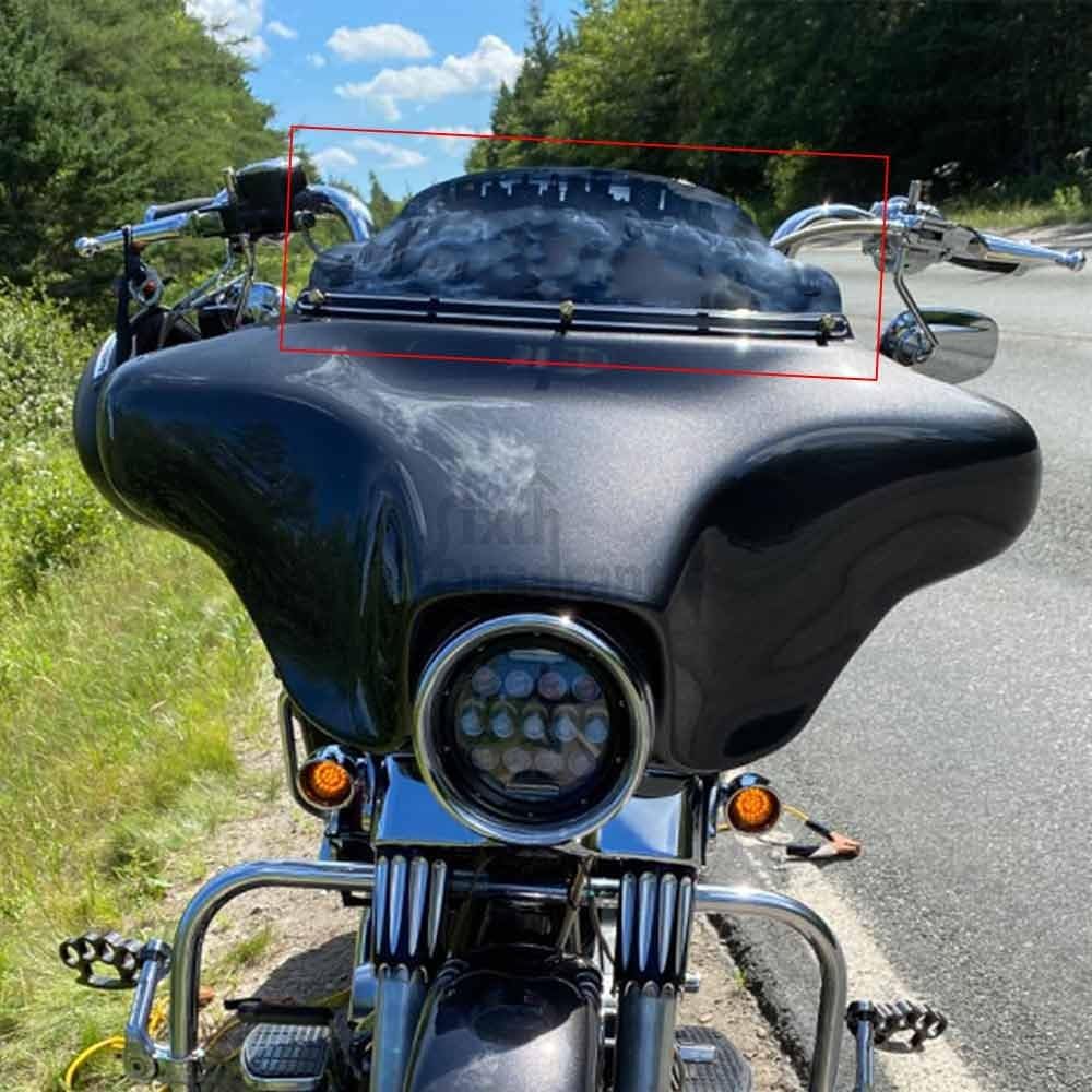 ya 23 10.7 baidi 6 Light Smoke Wave Windshield Windscreen for Harley Touring Electra Glide 96-13a