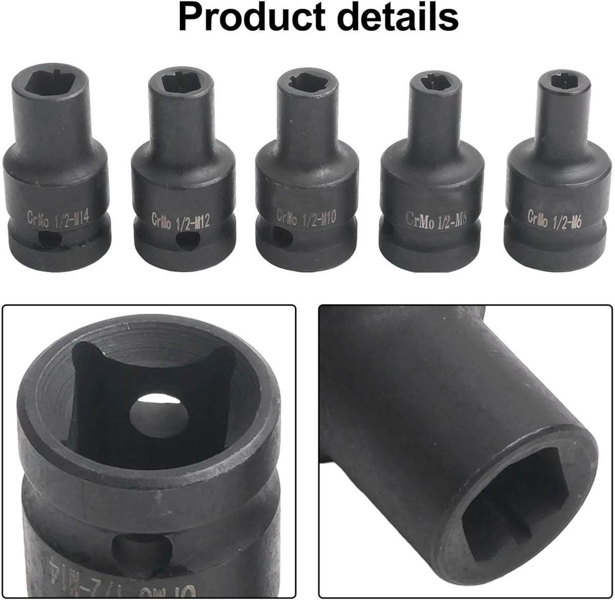 ya 14 9.20 baidi Square Screw Taps Compatibility with For Electric Driver Wrenches 5PCs-1