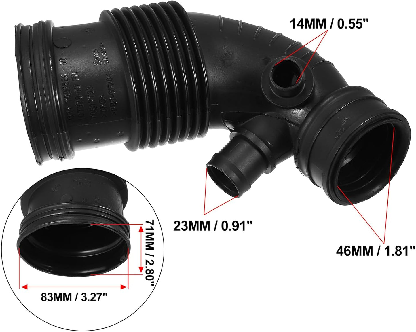 ya 4 8.14 Tracheal filter tube air hose suitable for BMW F20 F21 F30 114i 116i 118i 316i 320i N13