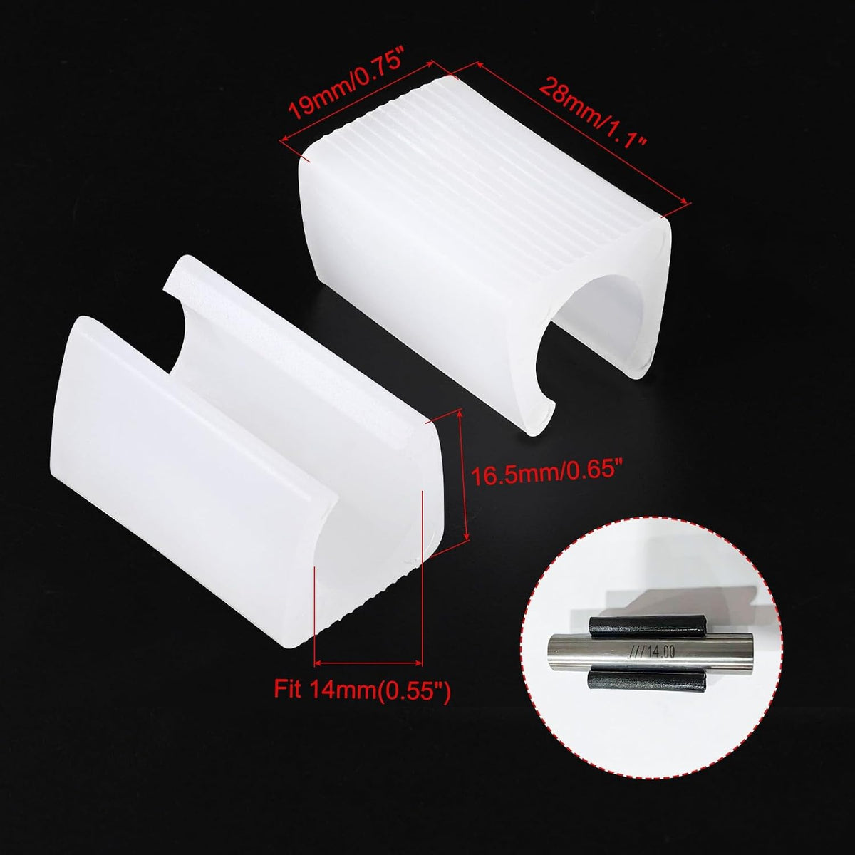 ya 26 10.21 baidi 14mm Chair Leg Cover, 24Pcs Plastic Non-Slip Furniture Feet Protectors White