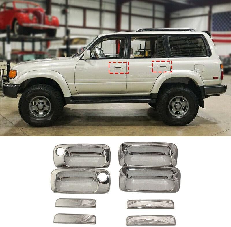 ya 2 8.15 for Land Cruiser LC80 FJ80 1990-1997 Chrome Door Handle Cover Trim 