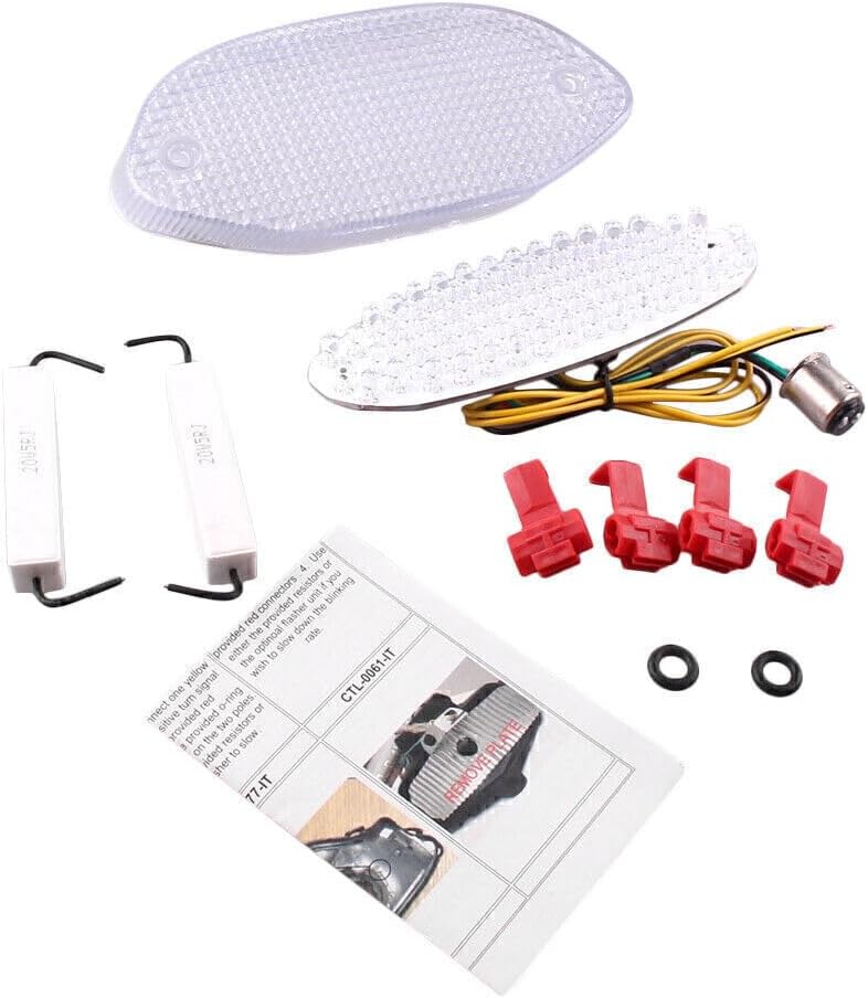 ya 5 8.24 baidi Clear LED Turn Signals Brake & Running Light Fit for BMW F650CS 01-04 R1100S 98-04