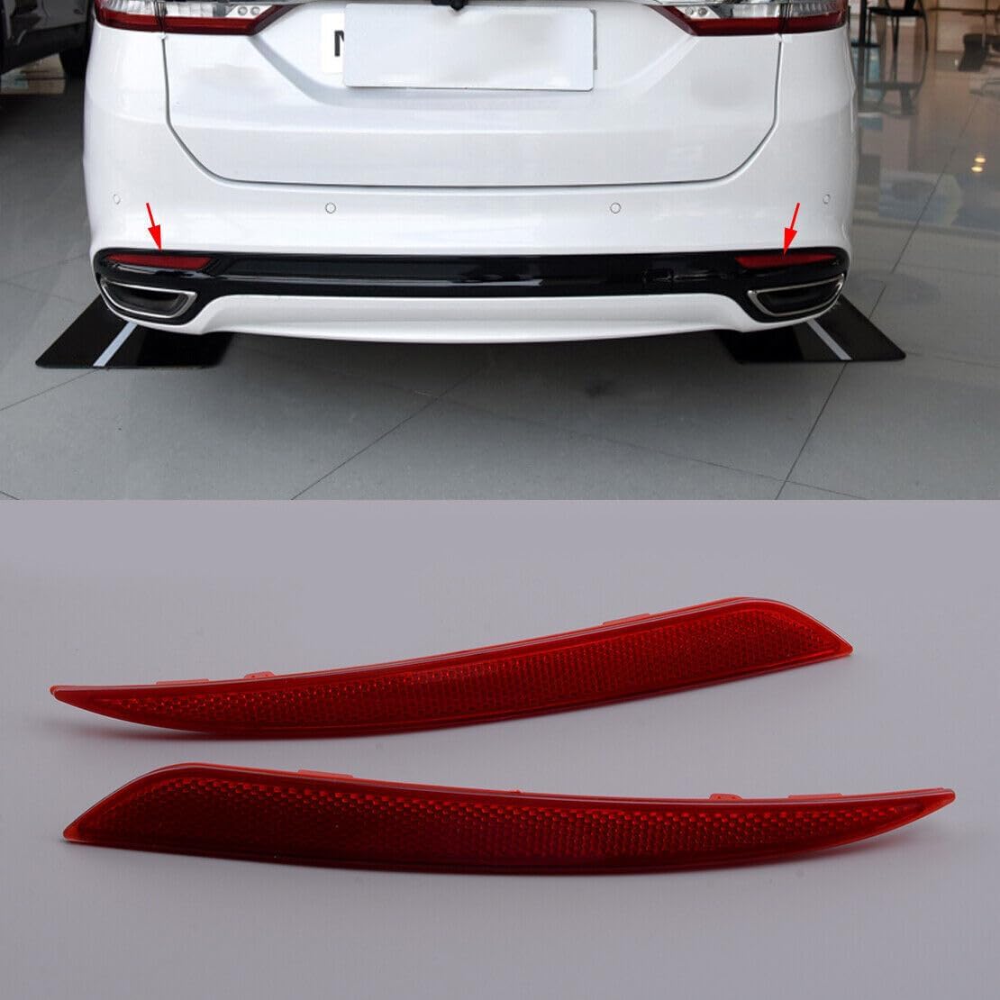 ya 10 9.16 zhengce One pair of rear bumper reflector fog lights fits for Ford Fusion Mondeo 20